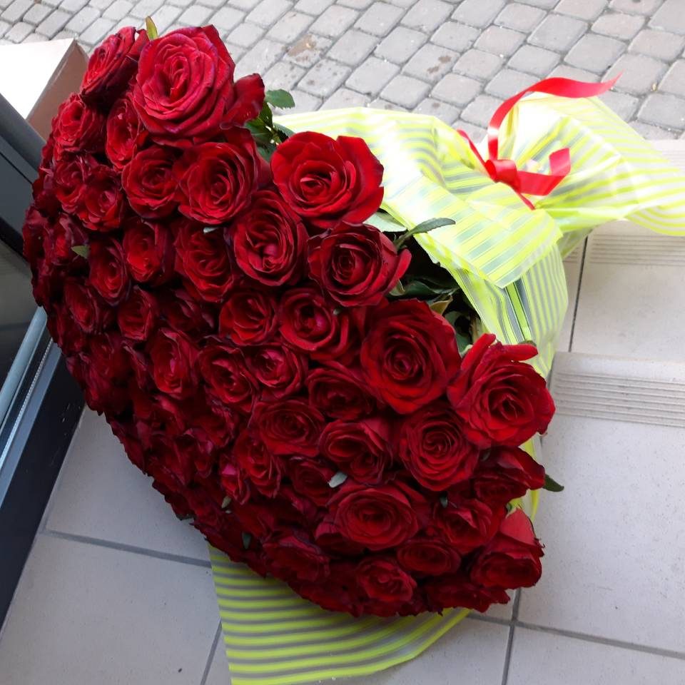 101 красная роза во Львове фото