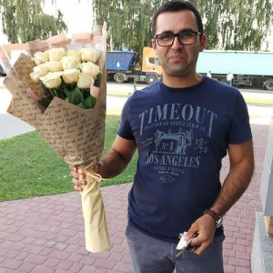 Букет 11 кремових троянд у Львові фото