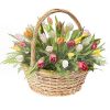 Фото товара 45 червоних тюльпанів у коробці у Львові
