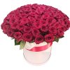 Фото товара 101 троянда червона в капелюшній коробці у Львові