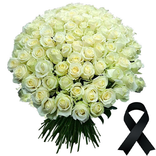 Фото товара 100 білих троянд у Львові