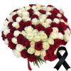 Фото товара 100 червоно-білих троянд у Львові