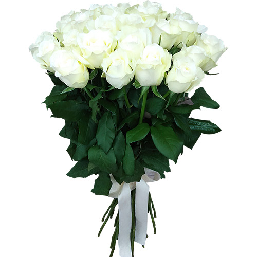 Фото товара 25 білих троянд у Львові