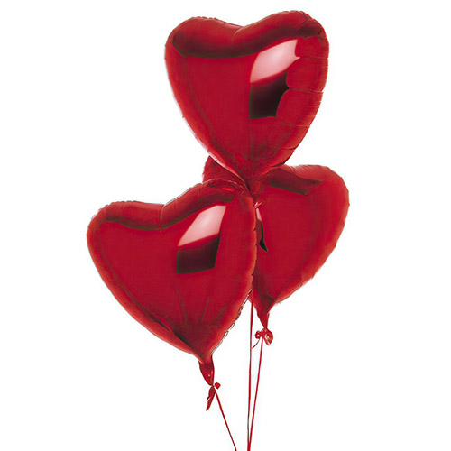 Фото товара 3 фольгированных шарика в форме сердца у Львові