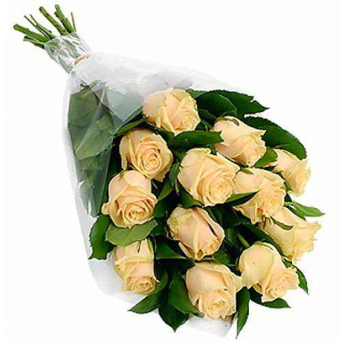 Фото товара 11 кремовых роз у Львові