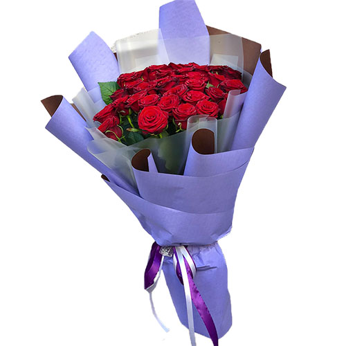 Фото товара 33 красные розы у Львові