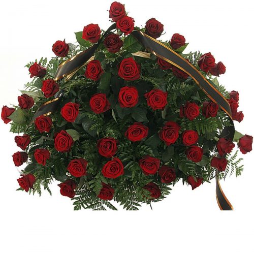 Фото товара 70 красных роз в корзине у Львові