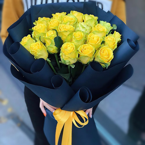 Фото товара Траурный букет жёлтых роз у Львові